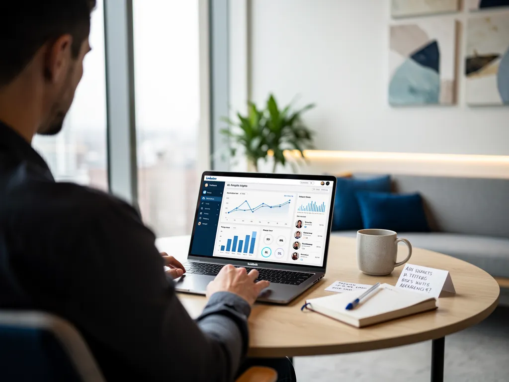 AI analytics dashboard highlighting personal brand engagement trends