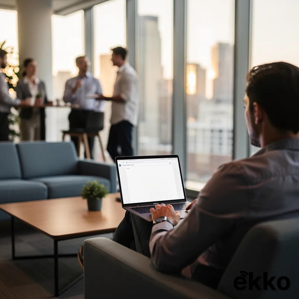 Sales rep publishing an authentic LinkedIn post to drive employee advocacy